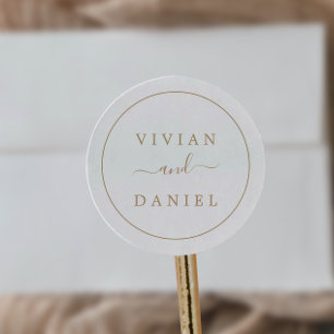 Adesivo Selagens de envelopes Dourados minimalistas