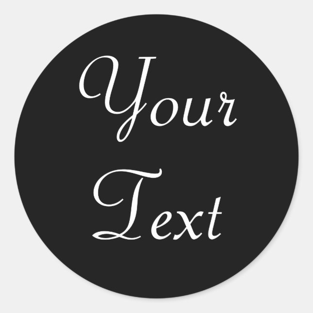 Adesivo Selagens de envelopes personalizados preto-e-branc (Frente)