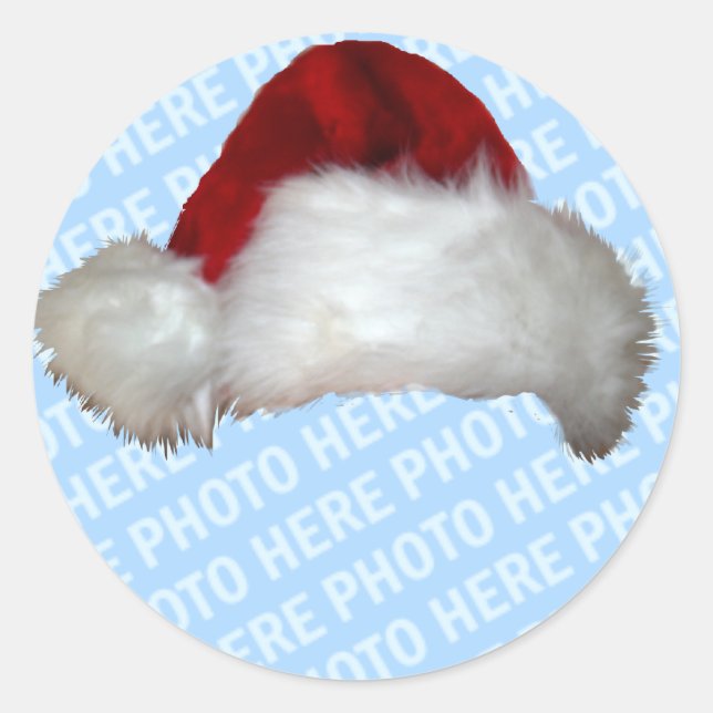 Adesivo Selagens de Natal de Modelo de Foto Personalizávei (Frente)