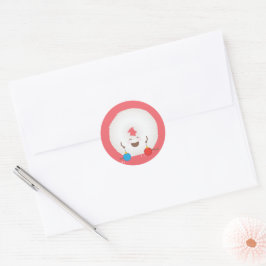 Adesivo Selante de Envelope de Cartão de Natal de Donut de