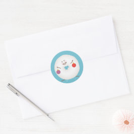 Adesivo Selante de Envelope de Cartão de Natal de Donut de