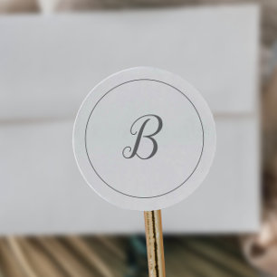Adesivo Selas de Envelope de Casamento de Monograma de Pra