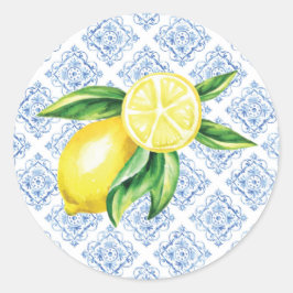 Adesivo Selas de Envelope Lemon, Azulejo Azul Italiano