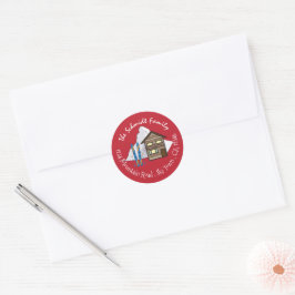 Adesivo Selas de Envelope Vermelho da Família de Portas de