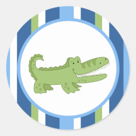 Adesivo Selas de envelopes azuis/verdes do jacaré / Topper