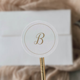 Adesivo Selas de envelopes de casamento monograma Dourado