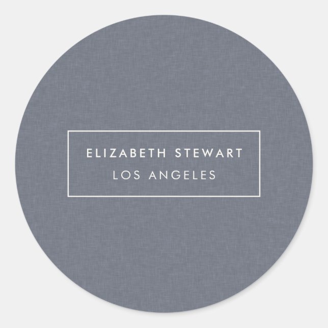 Adesivo Selas de envelopes de marfim de linhagem azul mini (Frente)