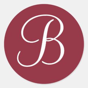 Adesivo Selas de envelopes, monogramas, vermelho-escuro e 