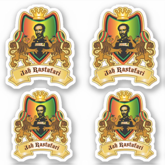 Adesivo Selassie Rasta Crest (Frente)