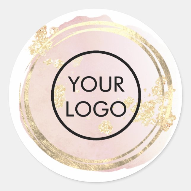 Adesivo sele o seu logotipo no envelope elegante (Frente)