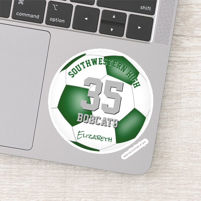 Adesivo seleção branca verde cores futebol masculino (Detalhe)