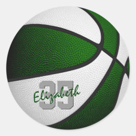 Adesivo seleção branca verde cores raparigas basquetebol