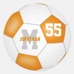 Adesivo seleção cor branca laranja de bola personalizada