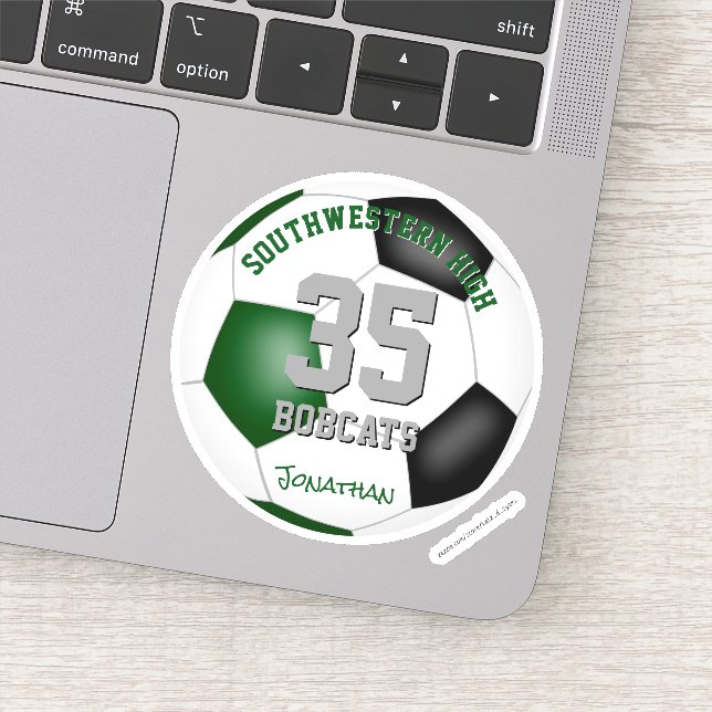 Adesivo seleção de futebol preto verde cores rapazes (Detalhe)
