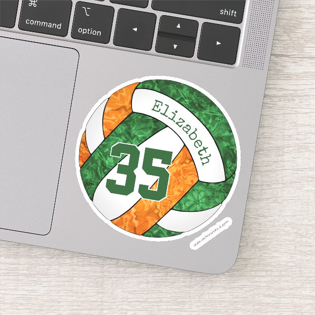 Adesivo seleção de vôlei verde-laranja (Detalhe)