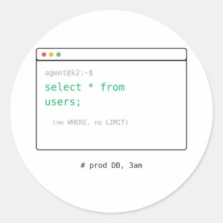 Adesivo SELECIONE * FROM Users - Dev Sticker Gift
