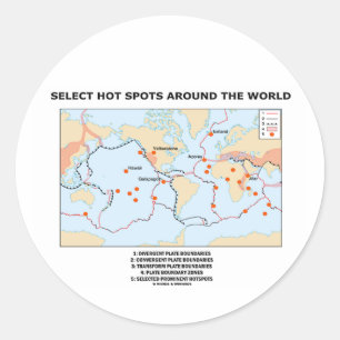 Adesivo Selecione hot spot em todo o mundo