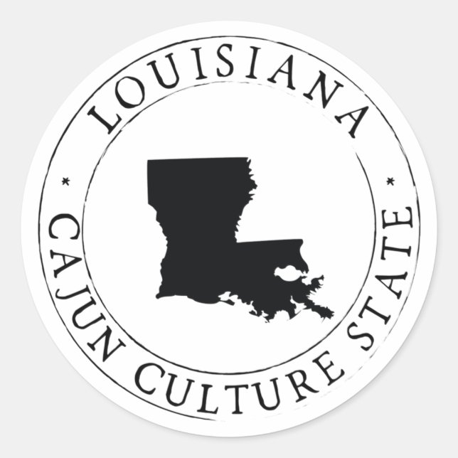 Adesivo Seletor de Envelope de Cultura Cajun da Louisiana (Frente)