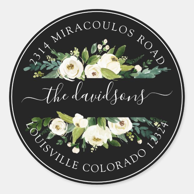 Adesivo Seletor de Envelope de Retorno Floral de Creme Bra (Frente)