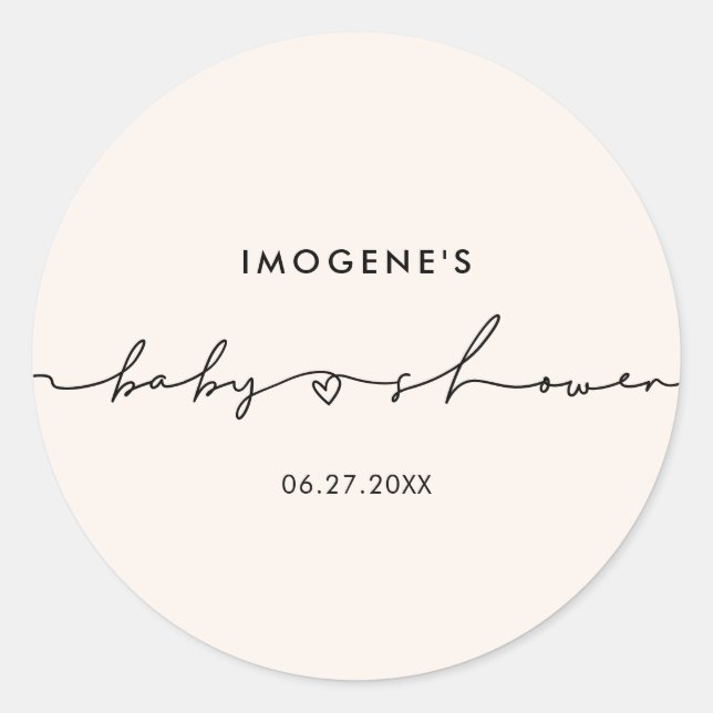 Adesivo Seletor de envelope do Chá de fraldas de script br (Frente)