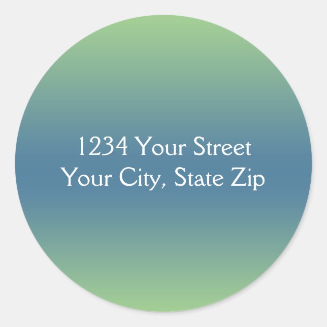 Adesivo Seletor de envelope verde e azul com endereço (Frente)