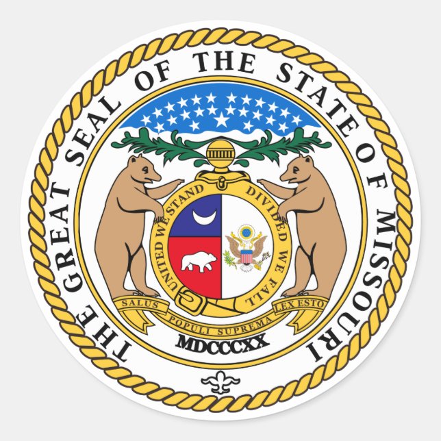 Adesivo Seletor de Estado do Missouri (Frente)