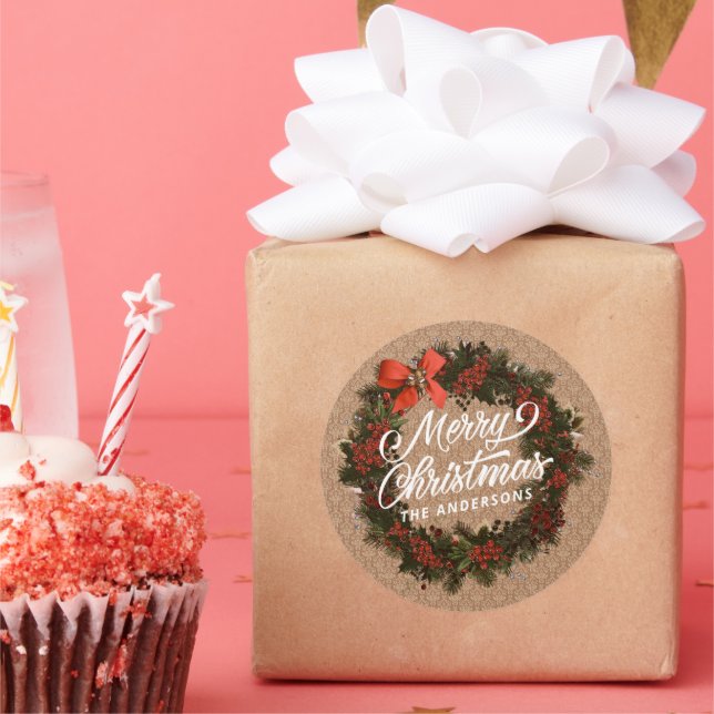 Adesivo Seletor de Verrugas Personalizadas de Natal Elegan (Festa)