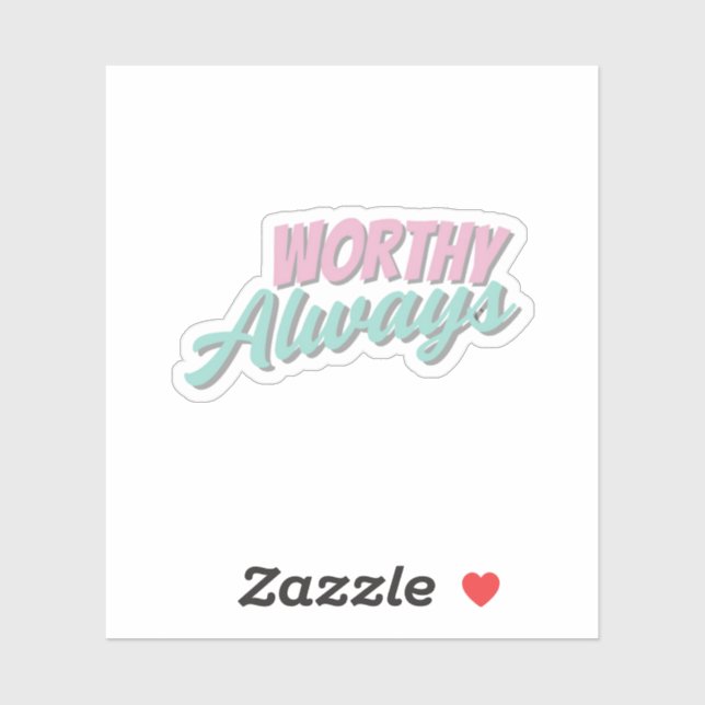 Adesivo Self love Affirmation Sticker  (Folha)