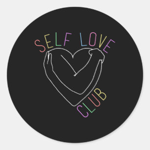 Adesivo Self Love Club Mental Health Awarting Line Art Fo