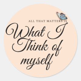 Adesivo self love self-care cita Classic Round Sticker