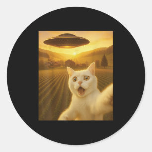 Adesivo Selfie De Gato Com Alienígena Ufo Gatos Engraçados