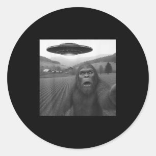 Adesivo Selfie De Pé Grande Com Alienígena Ufo Engraçada P