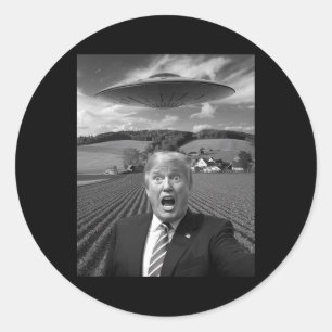 Adesivo Selfie de Trump com Alien Ufo Presentes Engraçados
