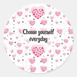 Adesivo Selflove inspirational quote sweet heart and start