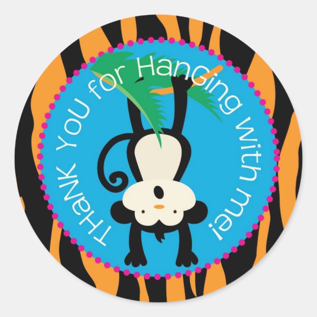 Adesivo Selgle Monkey Gift Label Wild (Frente)