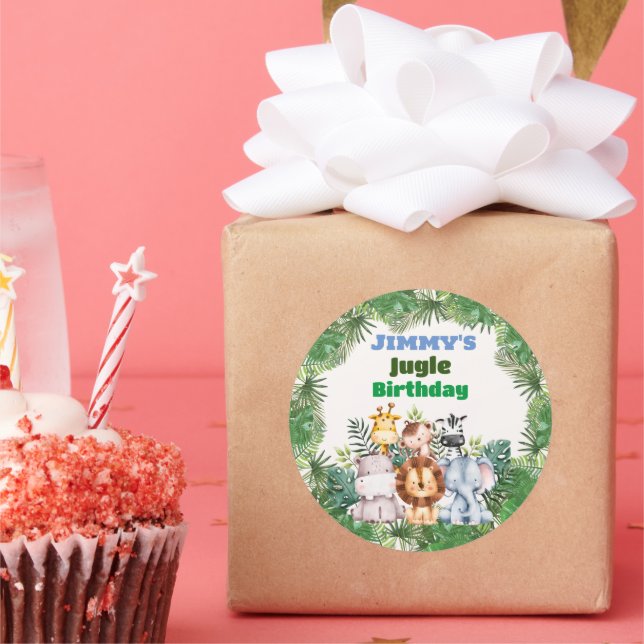 Adesivo Selgle Safari Alicerce Clássico de Aniversário (Festa)