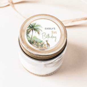 Adesivo Selgle Safari Animal Festa de aniversário Vinheta