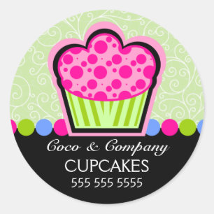 Adesivo Selo bonito da caixa da padaria do cupcake