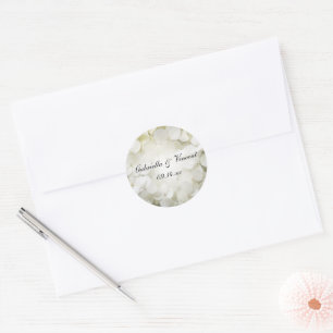 Adesivo Selo branco do envelope do casamento da flor do