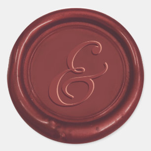 Adesivo Selo clássico da cera do Ampersand do casamento