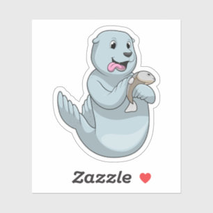 Adesivo Selo com Peixe