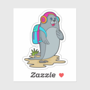 Adesivo Selo como Hiker com mochila