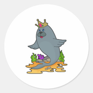 Adesivo Selo como rei com coroa