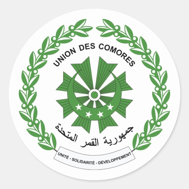 Adesivo Selo Comoriano, Comores (Frente)