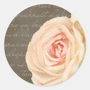 Adesivo Selo cor-de-rosa do casamento do vintage