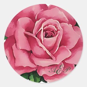 Adesivo Selo cor-de-rosa floral bonito da