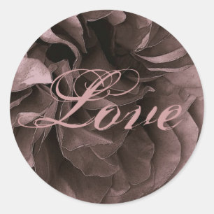 Adesivo Selo cor-de-rosa Frilly do envelope do casamento