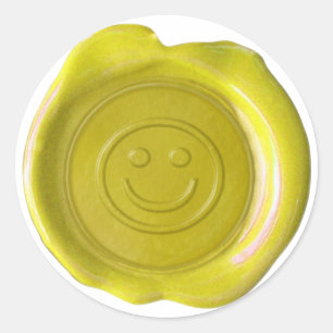 Adesivo Selo da cera - amarelo - cara -