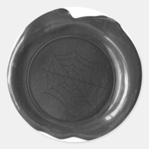 Adesivo Selo da cera do falso - preto - WEB de ARANHA