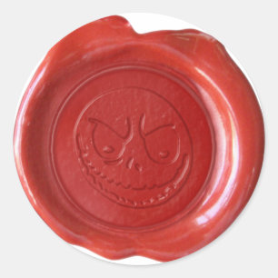 Adesivo Selo da cera do falso - vermelho - DIABRETE